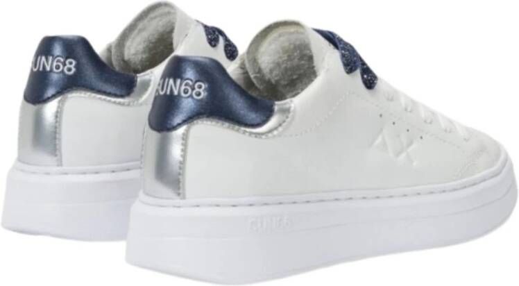 Sun68 Leren Grace Sneakers White Dames