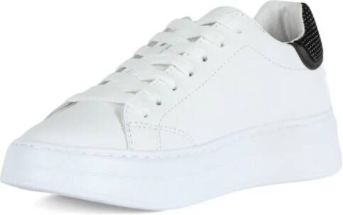 Sun68 Leren Logo Sneakers met Contrastzool White Dames