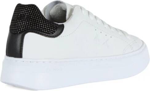 Sun68 Leren Logo Sneakers met Contrastzool White Dames