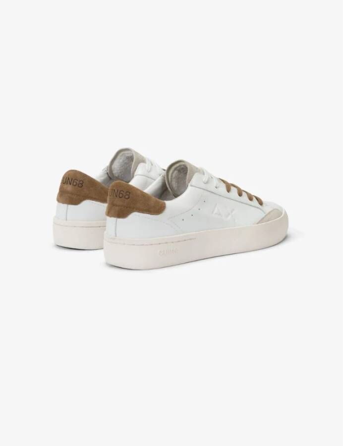 Sun68 Leren Sneaker Street Tennis Stijl White Heren