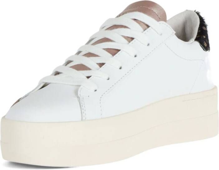 Sun68 Leren Sneakers met Contrast Inzetstukken White Dames