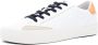 Sun68 Leren Street Sneakers Wit Oranje White Heren - Thumbnail 6