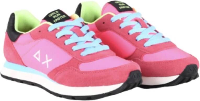 Sun68 Meisjes Ally Solid Nylon Teen Sneakers Roze Dames