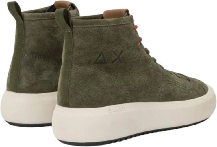 Sun68 Midi Suede Heren Sneakers Green Heren