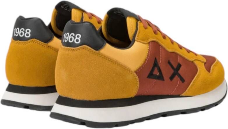 Sun68 Mosterd en Bruin Sneaker Mix Yellow Heren