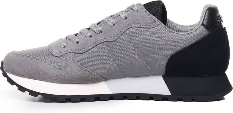 Sun68 Multigrey Nylon Suède Veterschoenen Gray Heren