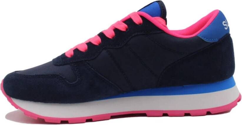 Sun68 Navy Blauwe Hardloopschoenen Blue Heren