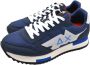 Sun68 Navy Blauwe Solide Sneakers Blue Heren - Thumbnail 3