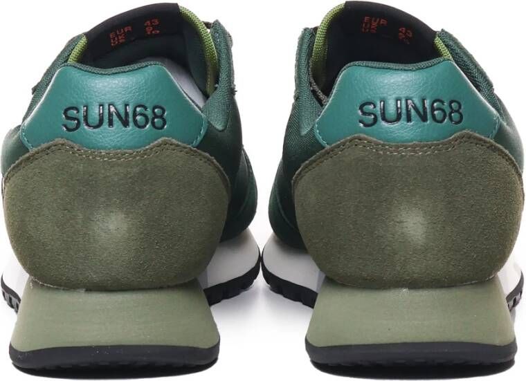 Sun68 Nylon Suede Sneakers Multigreen Rubber Zool Green Heren