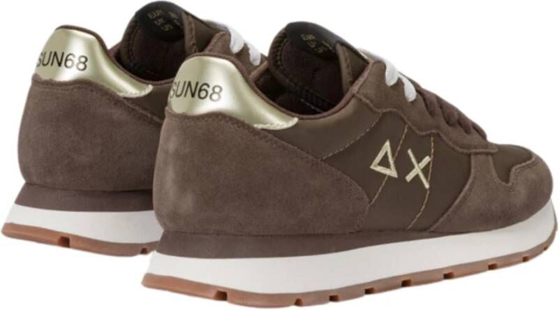 Sun68 Platte Schoenen Bruin Ally Goud Zilver Brown Dames