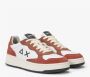 Sun68 Witte en Oranje Leren Sneakers Multicolor Heren - Thumbnail 2