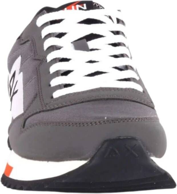 Sun68 Grijze Platte Sneakers met Geborduurd Logo Grijs Heren