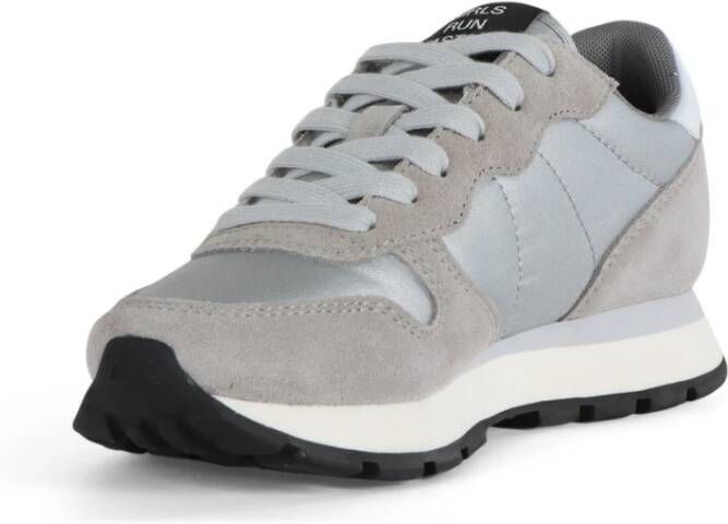 Sun68 Sneakers van leer en stof met eco-leer inzetstukken Gray Dames