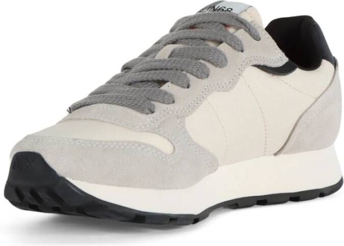 Sun68 Sneakers van leer en stof met eco-leer inzetstukken White Heren