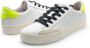 Sun68 Street Leather Tennis Sneakers Wit Geel White Heren - Thumbnail 5