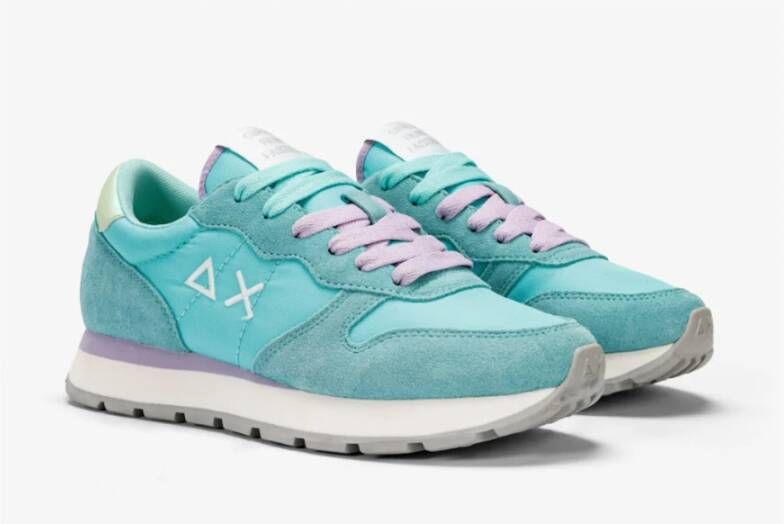 Sun68 Solid Nylon Sneakers in Aqua Multicolor Dames