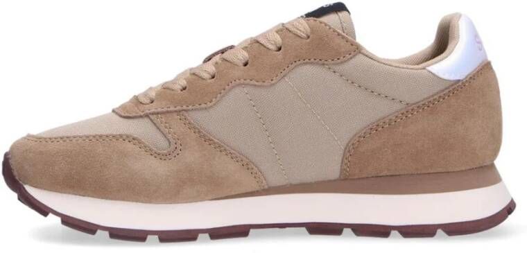 Sun68 Stevige Nylon Sneakers Beige Dames