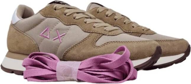 Sun68 Stevige Nylon Sneakers Beige Dames