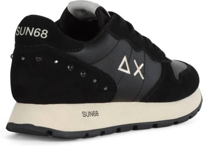 Sun68 Studded Leather Sneakers Black Dames