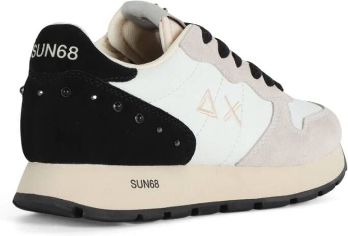 Sun68 Studded Leren Sneakers White Dames