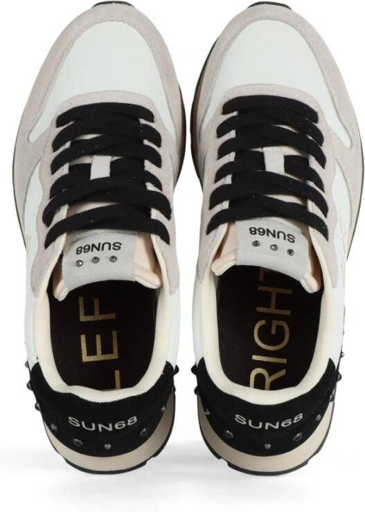 Sun68 Studded Leren Sneakers White Dames