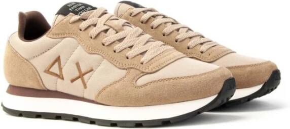 Sun68 Tom Solid Sneakers in Suède Beige Heren