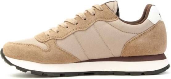 Sun68 Tom Solid Sneakers in Suède Beige Heren