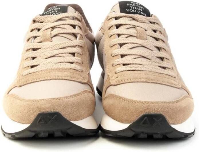 Sun68 Tom Solid Sneakers in Suède Beige Heren