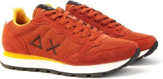 Sun68 Tom Solid Sneakers in Suède Orange Heren