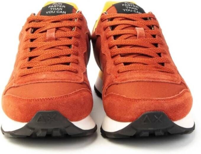 Sun68 Tom Solid Sneakers in Suède Orange Heren