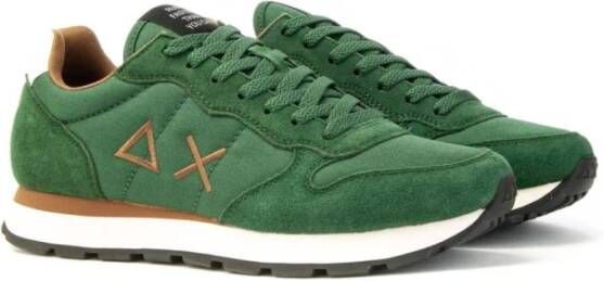 Sun68 Tom Solid Suède Sneakers Green Heren