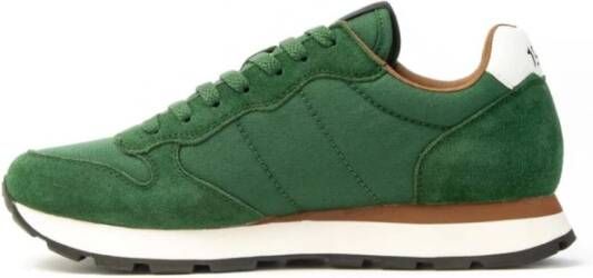 Sun68 Tom Solid Suède Sneakers Green Heren