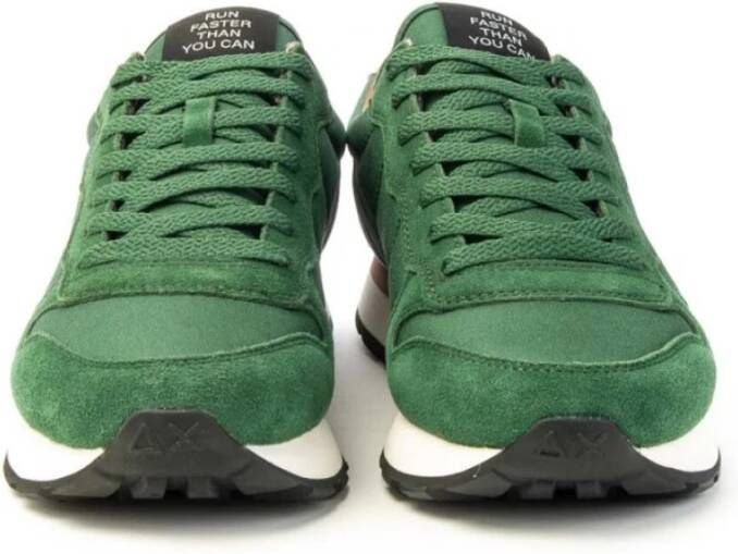 Sun68 Tom Solid Suède Sneakers Green Heren