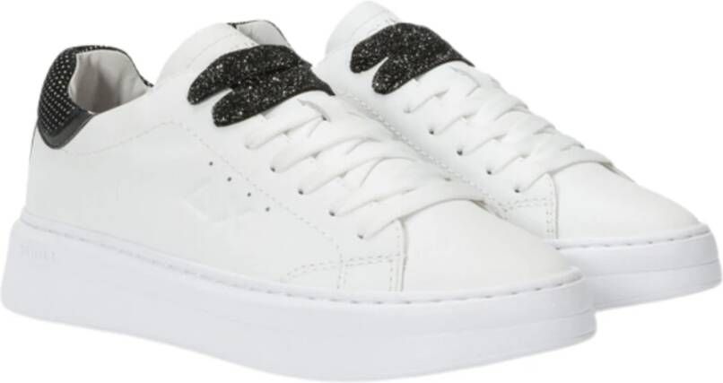 Sun68 Witte Leren Platte Schoenen White Dames