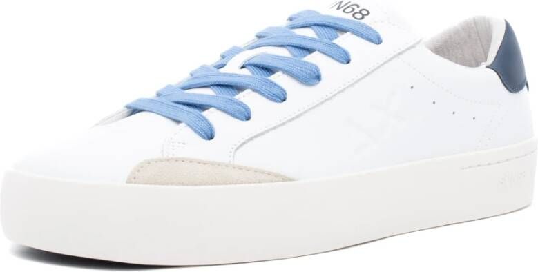 Sun68 Witte Leren Sneakers White Heren