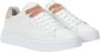 Sun68 Witte en roze leren sneakers Grace Leather White Dames - Thumbnail 4