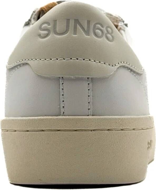 Sun68 Witte Street Sneakers Lente Zomer 2025 White Heren