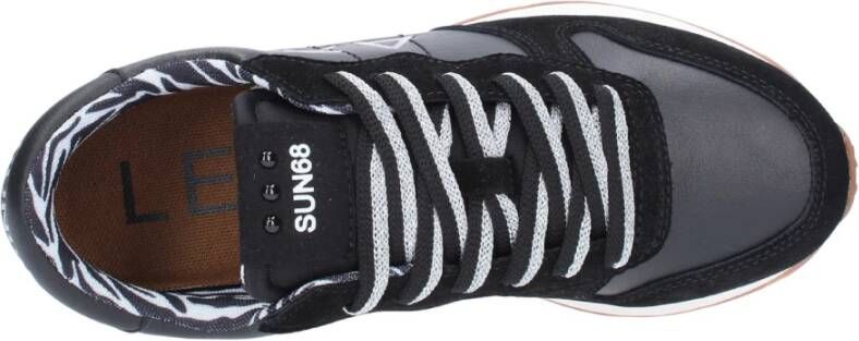 Sun68 Zwarte platte sneakers Zwart Dames