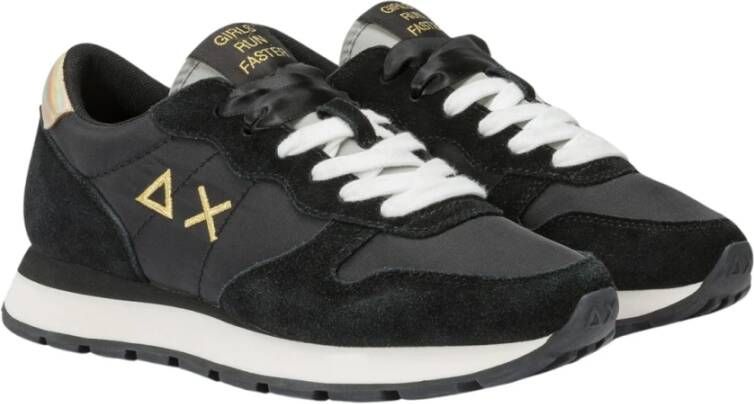 Sun68 Zwarte Sneakers Ally Goud Zilver Black Dames