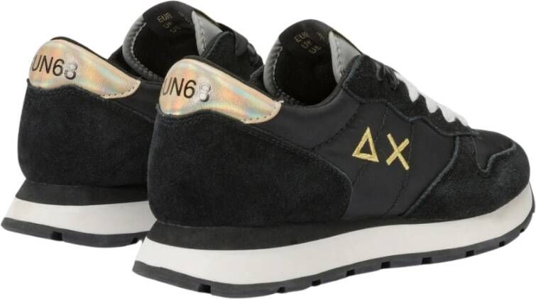 Sun68 Zwarte Sneakers Ally Goud Zilver Black Dames