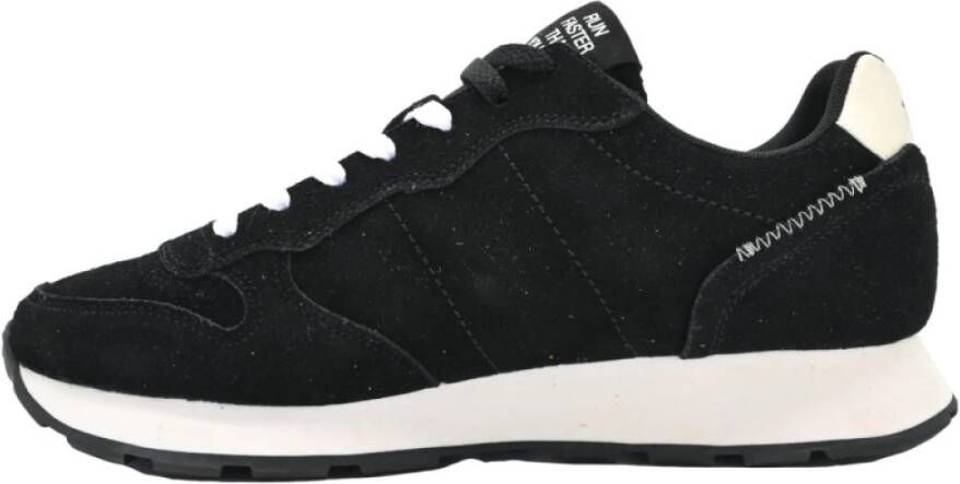 Sun68 Zwarte Suède Sneakers Black Heren