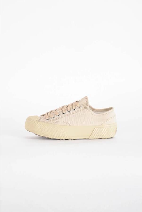 Superga Canvas Sneakers met Rubberen Zool Beige Heren