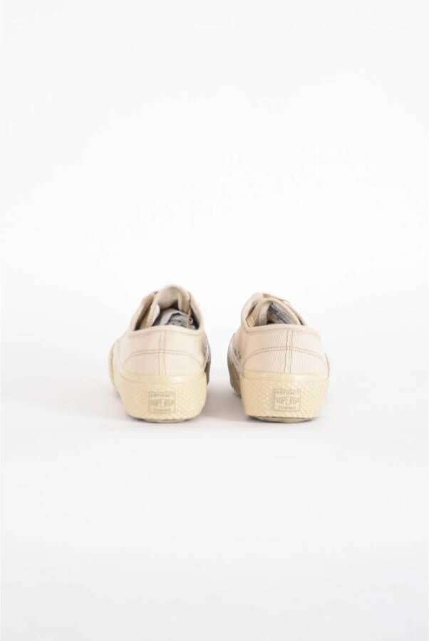 Superga Canvas Sneakers met Rubberen Zool Beige Heren