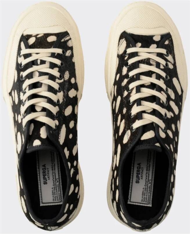 Superga Dalmatian Ponyhair Sneakers Zwart Beige Multicolor Heren