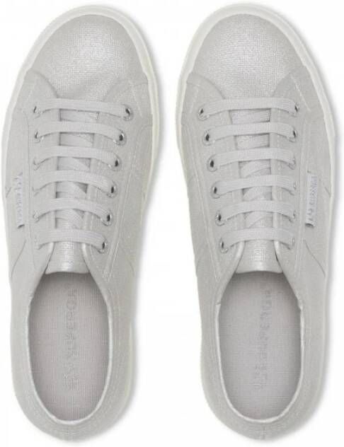 Superga Platform Pearl Matte Canvas Sneakers Gray Dames