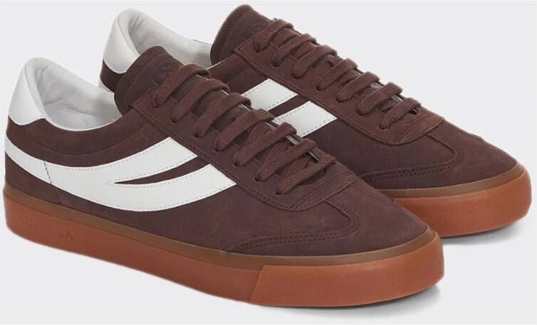 Superga Swallow Suede Sneakers Club Stijl Brown Heren