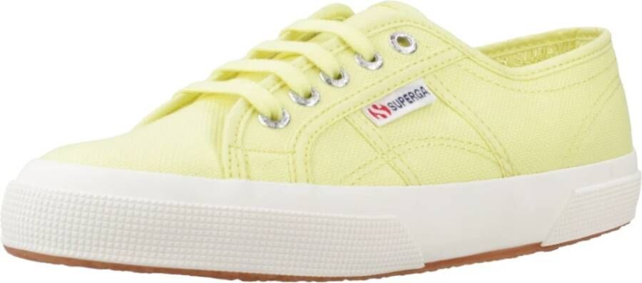 Superga Witte Canvas Sneakers voor Vrouwen Yellow Dames