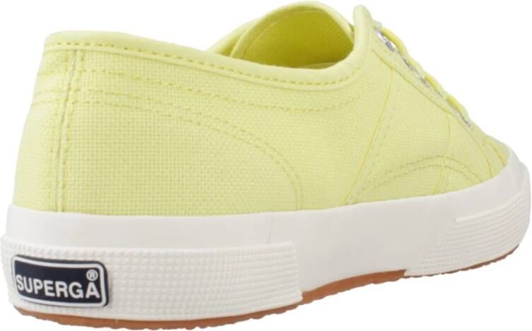 Superga Witte Canvas Sneakers voor Vrouwen Yellow Dames