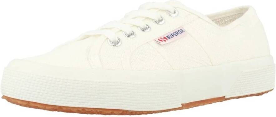 Superga Witte Canvas Veterschoenen voor Vrouwen White Dames