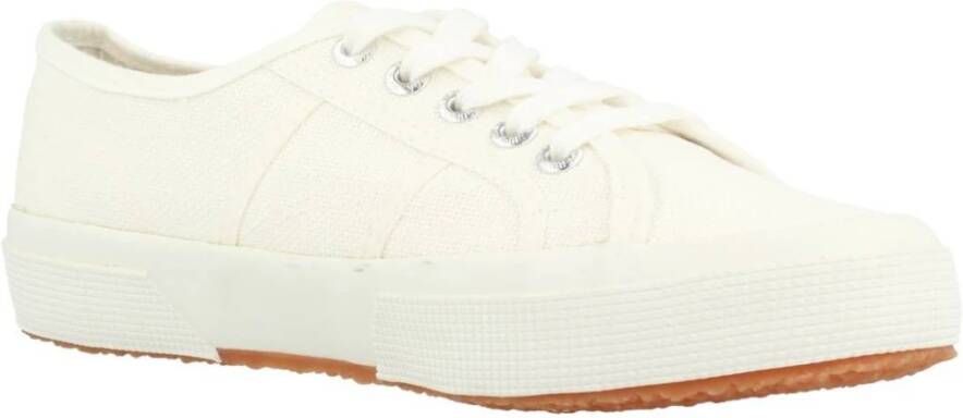 Superga Witte Canvas Veterschoenen voor Vrouwen White Dames